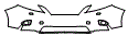 Bumper Kit pattern for the 2012 Lexus RX 350