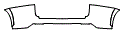 Rear Bumper Kit pattern for the 2021 Lexus NX
