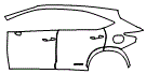 Rear Fender and Door Kit pattern for the 2021 Lexus NX