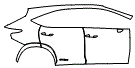 Door and Rear Fender Kit pattern for the 2021 Lexus NX