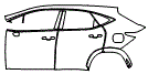 Door and Rear Fender Kit pattern for the 2026 Lexus NX