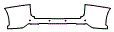 Rear Bumper Kit pattern for the 2018 Lexus NX