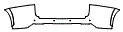 Rear Bumper Kit pattern for the 2021 Lexus NX