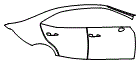 Door and Rear Fender Kit pattern for the 2018 Lexus IS