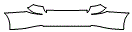 Rear Bumper Kit pattern for the 2007 Lexus ES 350