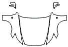 Full Hood, Fender and Mirror Kit pattern for the 2017 Lexus LS 460