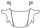 Full Hood, Fender and Mirror Kit pattern for the 2017 Lexus LS 460