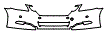 Bumper and Luggage Area Kit pattern for the 2011 Lexus GS 460