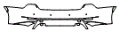 Rear Bumper Kit pattern for the 2020 Lexus GS F