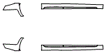 Rocker Panel Kit pattern for the 2020 Lexus GS