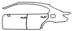 Door and Rear Fender Kit pattern for the 2015 Lexus GS 350