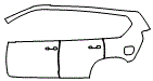 Rear Fender and Door Kit pattern for the 2014 Lexus GX