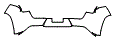 Rear Bumper Kit pattern for the 2026 Lexus UX