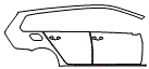 Door and Rear Fender Kit pattern for the 2019 Volkswagen Golf SportsWagen