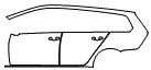 Door and Rear Fender Kit pattern for the 2019 Volkswagen Golf SportsWagen