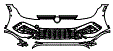 Bumper Kit pattern for the 2022 Volkswagen Golf R