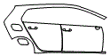 Door and Rear Fender Kit pattern for the 2024 Volkswagen Golf GTI (US)