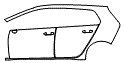 Door and Rear Fender Kit pattern for the 2024 Volkswagen Golf GTI (US)