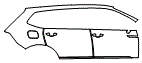 Door and Rear Fender Kit pattern for the 2022 Volkswagen Tiguan (Canada)