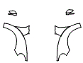 Full Fender and Mirror Kit pattern for the 2019 Volkswagen Beetle
