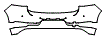 Rear Bumper Kit pattern for the 2021 Volkswagen Golf (Canada)