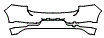 Rear Bumper Kit pattern for the 2021 Volkswagen Golf (Canada)