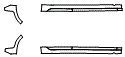 Rocker Panel Kit pattern for the 2021 Volkswagen Golf (Canada)