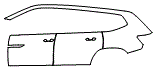 Door and Rear Fender Kit pattern for the 2021 Volkswagen Atlas