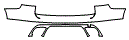Rear Bumper Kit pattern for the 2020 Volkswagen Atlas