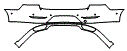 Rear Bumper Kit pattern for the 2023 Volkswagen Arteon