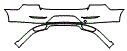 Rear Bumper Kit pattern for the 2023 Volkswagen Arteon
