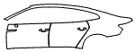 Door and Rear Fender Kit pattern for the 2023 Volkswagen Arteon