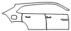 Door and Rear Fender Kit pattern for the 2026 Volkswagen Atlas Cross Sport (Canada)