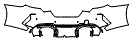 Rear Bumper Kit pattern for the 2022 BMW 8 Series