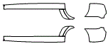 Rocker Panel and Rear Wheel Impact Area Kit pattern for the 2008 BMW M3
