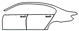 Door and Rear Fender Kit pattern for the 2018 BMW M760Li (Canada)