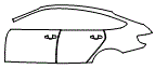 Door and Rear Fender Kit pattern for the 2016 BMW 328