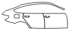 Rear Fender and Door Kit pattern for the 2016 BMW 328