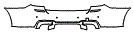 Rear Bumper Kit pattern for the 2016 BMW M5