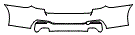 Rear Bumper Kit pattern for the 2018 BMW 5 Series