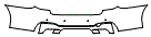 Rear Bumper Kit pattern for the 2018 BMW 5 Series