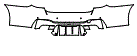 Rear Bumper Kit pattern for the 2022 BMW 5 Series