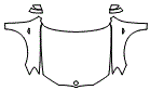 Full Hood, Fender and Mirror Kit pattern for the 2015 BMW X3