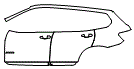 Door and Rear Fender Kit pattern for the 2015 BMW X3