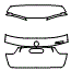 Trunk Lid Kit pattern for the 2015 BMW X3