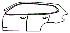 Door and Rear Fender Kit pattern for the 2021 BMW X3