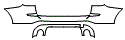 Rear Bumper Kit pattern for the 2021 BMW X3