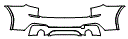 Rear Bumper Kit pattern for the 2021 BMW X3