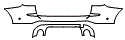Rear Bumper Kit pattern for the 2021 BMW X3