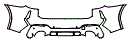 Rear Bumper Kit pattern for the 2024 BMW X3